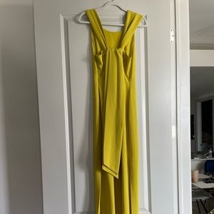Chartreuse Open Back Gown